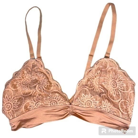 AERIE | WOMENS AERIE TAN LACE BRALETTE, SIZE SP - Picture 1 of 5